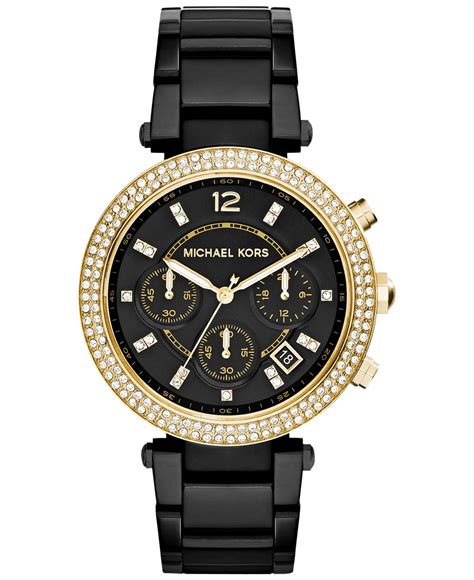 black michael kors women's watch|michael kors watches all black.